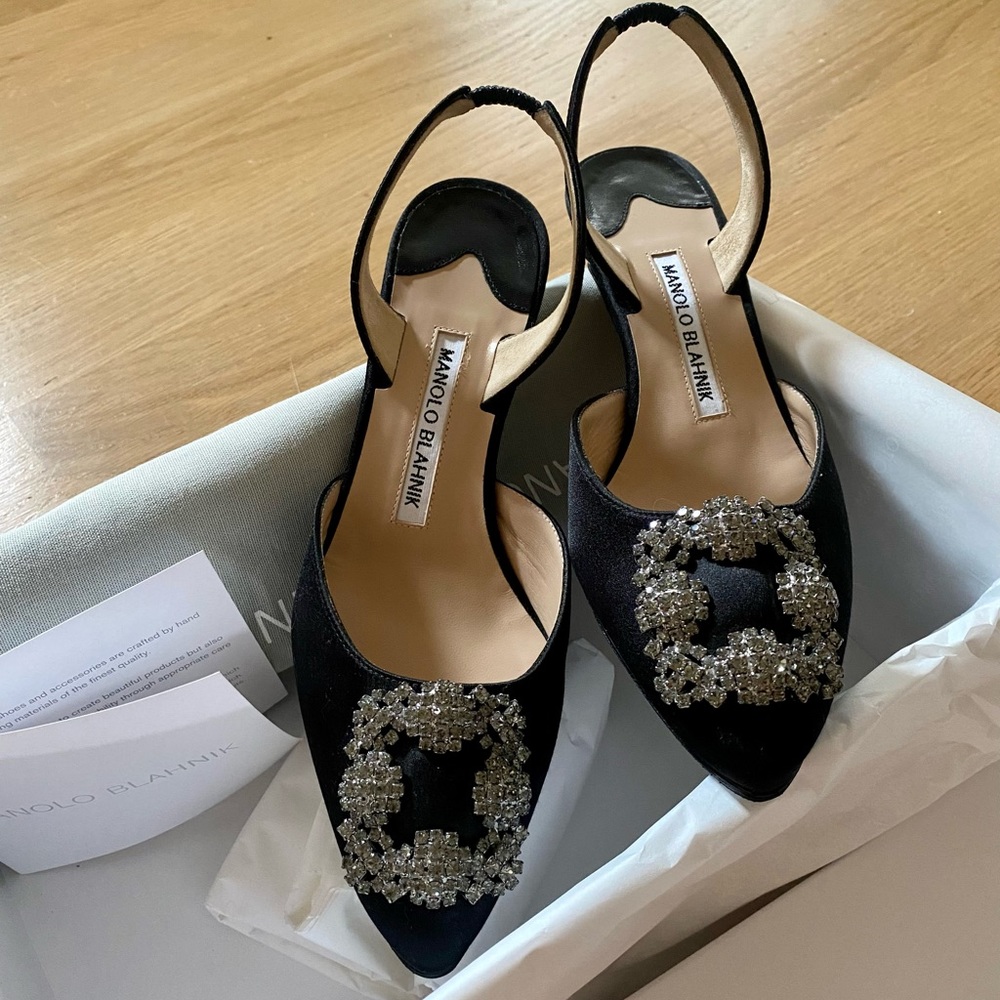 NWT Manolo Blahnik Hangisi Slingback